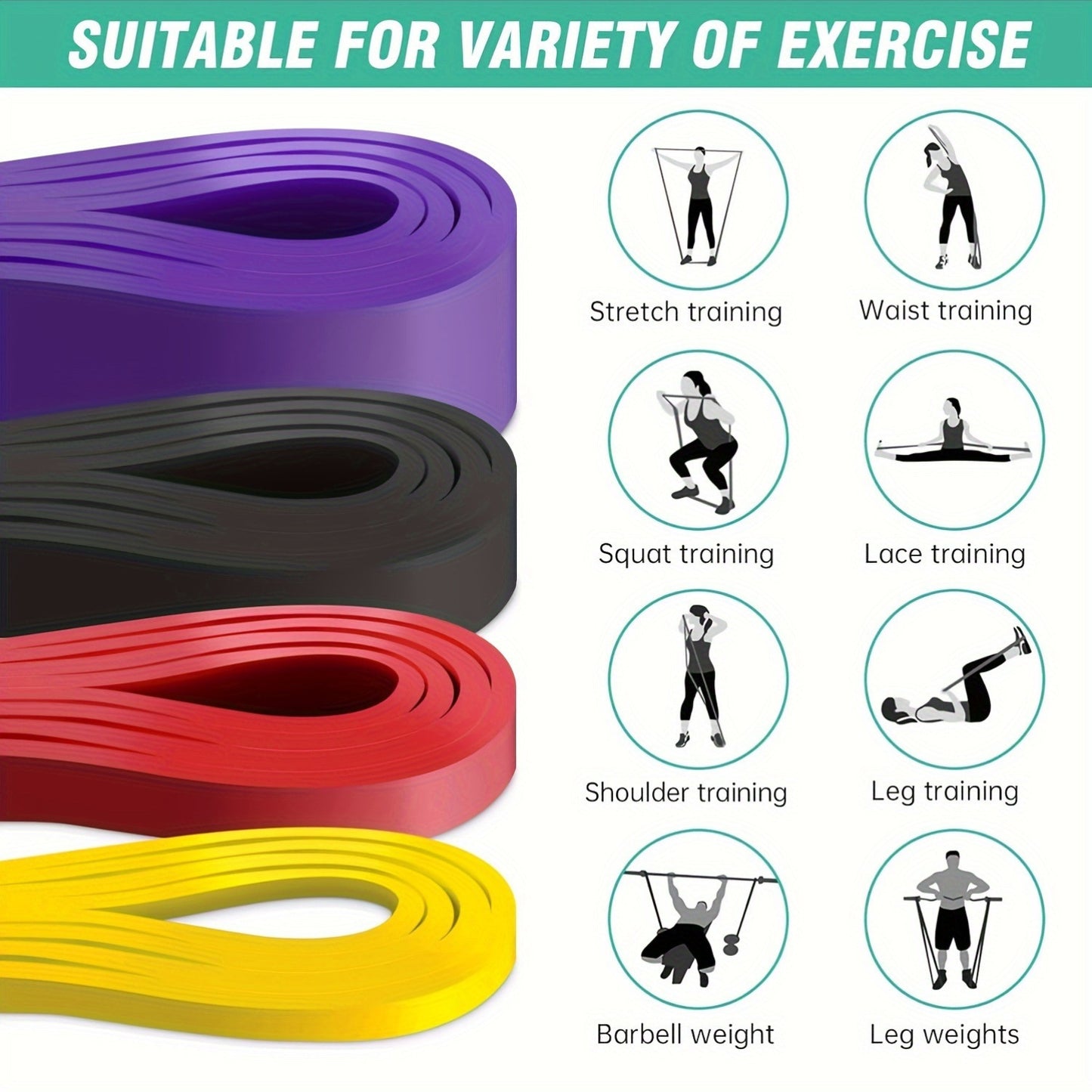 TPE Resistance Bands Set with Handles and Accessories